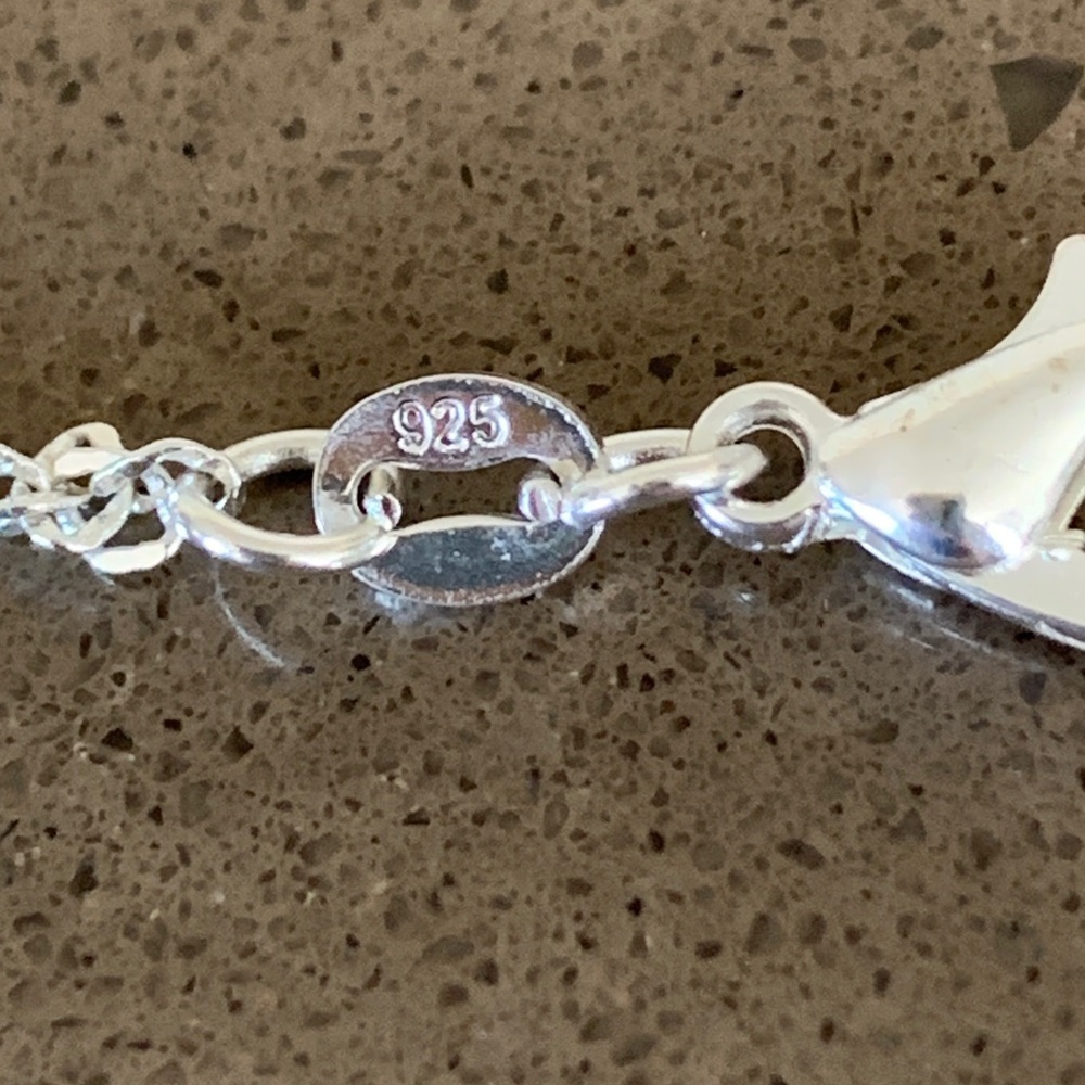 NWOT Wire Wrapped Amethyst Pendant on 925 Sterling Silver Twisted Chain - Picture 7 of 7